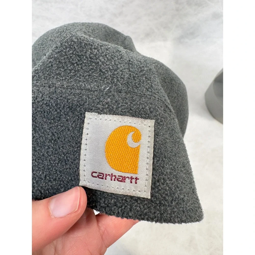Carhartt Mens Fleece Beanie Hat Charcoal Grey A207 CHH One Size OSFA Workwear